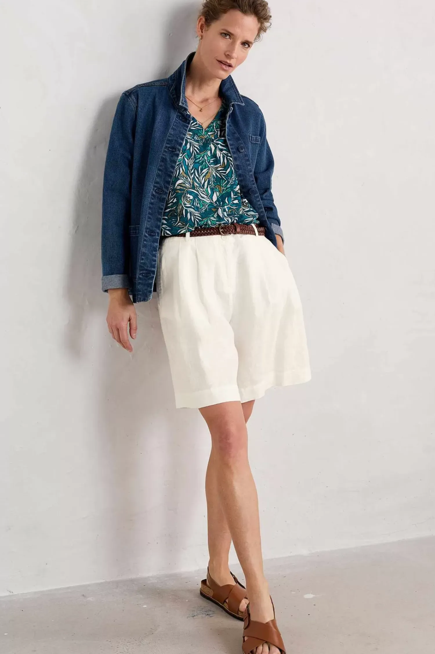 Tops<Seasalt Cornwall Achilla V-Neck Vest Kelp Forest Ocean Drift