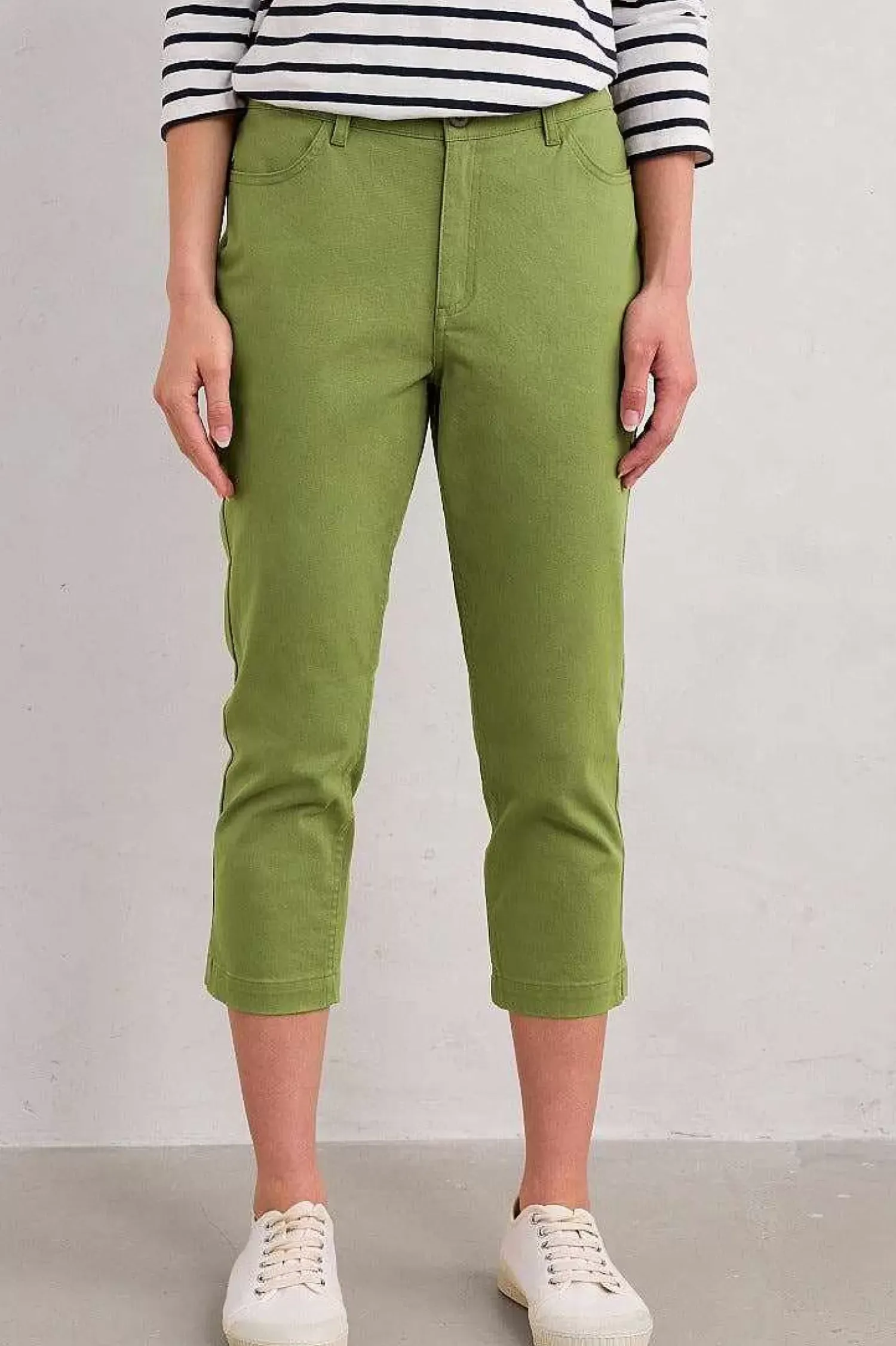 Trousers & Shorts<Seasalt Cornwall Albert Quay Crops Dill