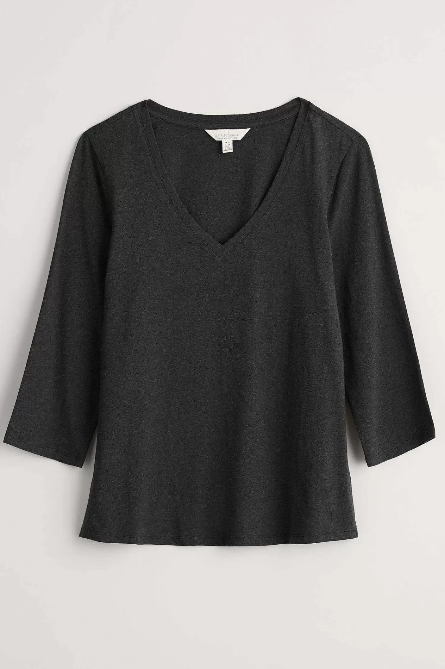 Tops<Seasalt Cornwall Alighting 3/4 Sleeve V-Neck Jersey Top