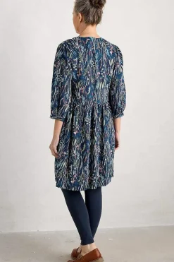 Dresses<Seasalt Cornwall Apple Barn Printed Dress Wetland Pasture Maritime