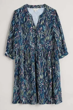 Dresses<Seasalt Cornwall Apple Barn Printed Dress Wetland Pasture Maritime