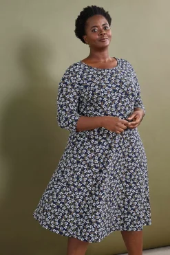 Dresses<Seasalt Cornwall April Jersey Dress Field Flower Maritime