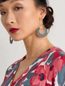 Jewellery<Seasalt Cornwall Arum Beaded Drop Earrings Teague Heron