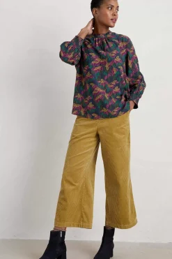 Trousers & Shorts<Seasalt Cornwall Asphodel Cord Trousers Yellow Moss