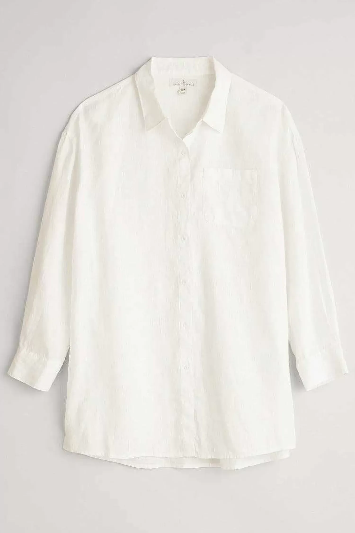 Tops<Seasalt Cornwall Beach Road Longline Linen Shirt Chalk