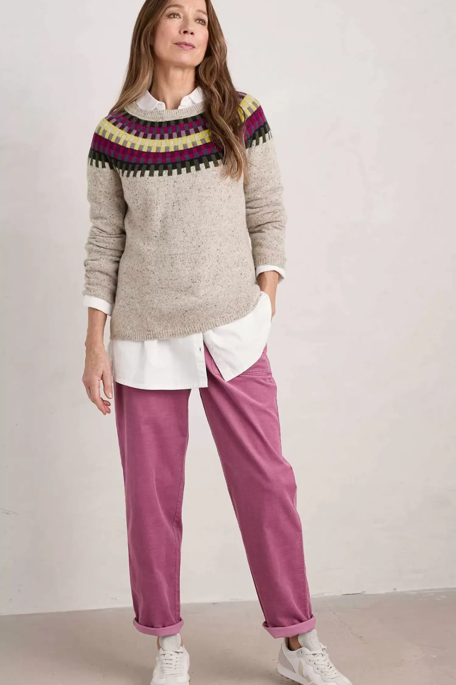 Knitwear<Seasalt Cornwall Berlewen Fair Isle Jumper Croquet Aran Multi