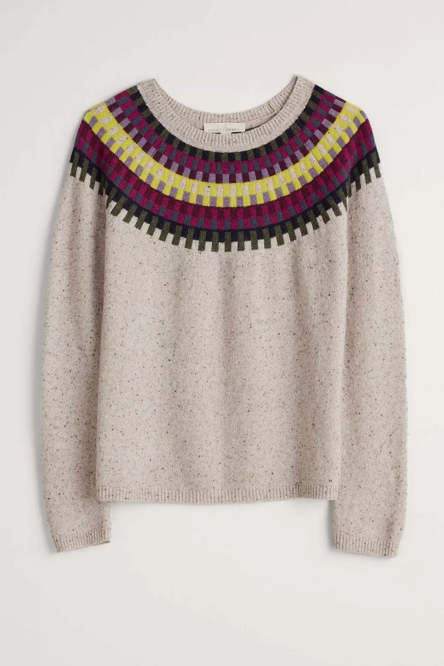 Knitwear<Seasalt Cornwall Berlewen Fair Isle Jumper Croquet Aran Multi