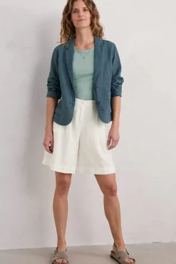 Coats & Jackets<Seasalt Cornwall Blinker Linen Blazer Pool