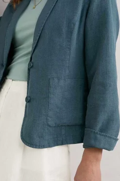 Coats & Jackets<Seasalt Cornwall Blinker Linen Blazer Pool