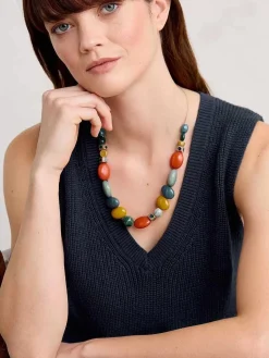 Jewellery<Seasalt Cornwall Bodinnar Beaded Necklace Wall Rue Mix