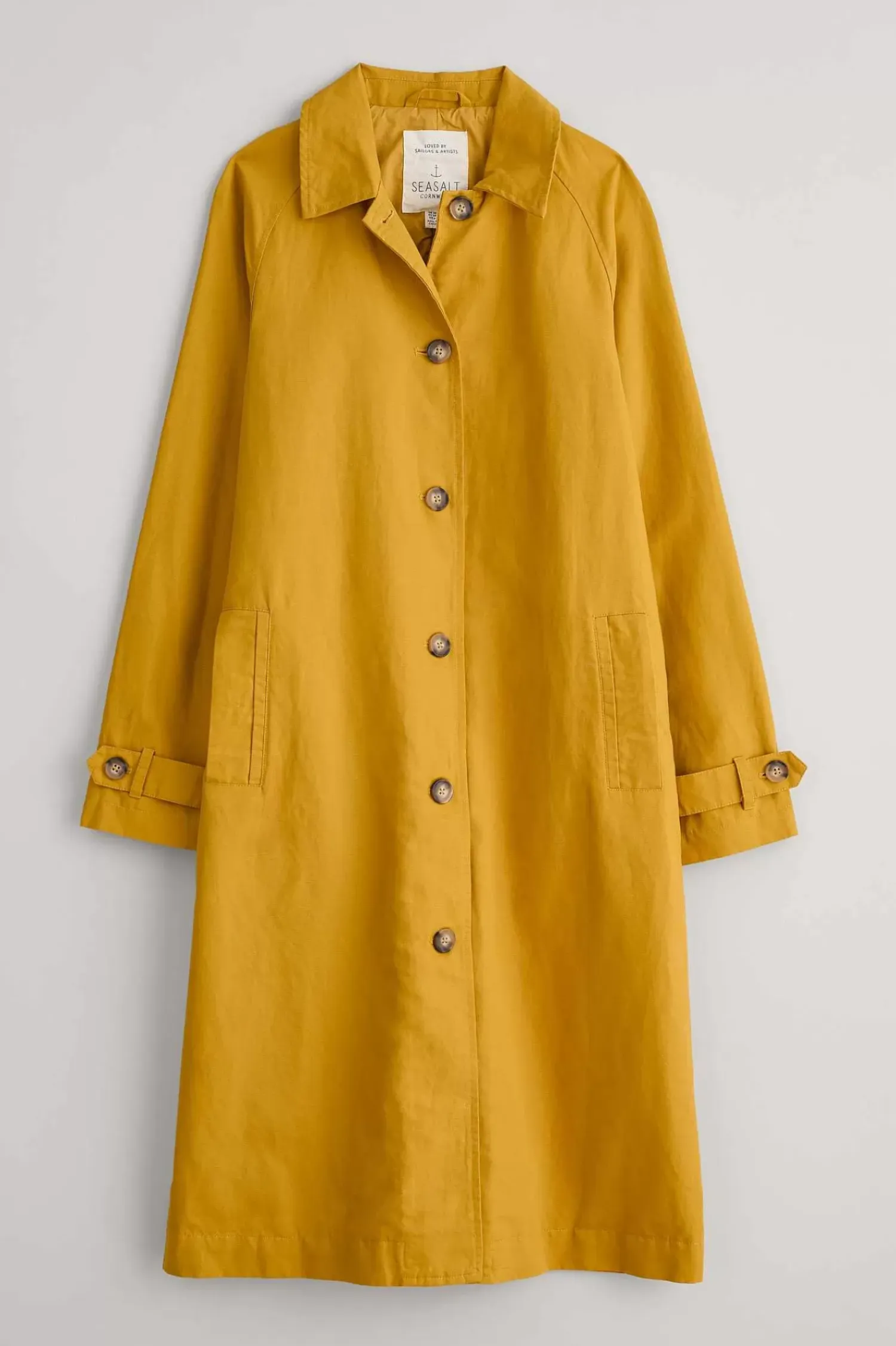 Coats & Jackets<Seasalt Cornwall Boscastle Organic Cotton Mac Dark Dijon
