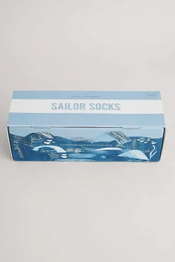 Socks & Tights<Seasalt Cornwall Box Of 7 Women's Blueprint Socks Cliff Mist Mix