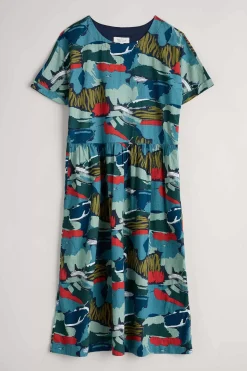 Dresses<Seasalt Cornwall Brouse Organic Cotton Dress (Gots) Painted Marsh Maritime