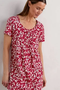 Tunics<Seasalt Cornwall Busy Lizzy Short Sleeve Tunic Waterway Leaves Rudder