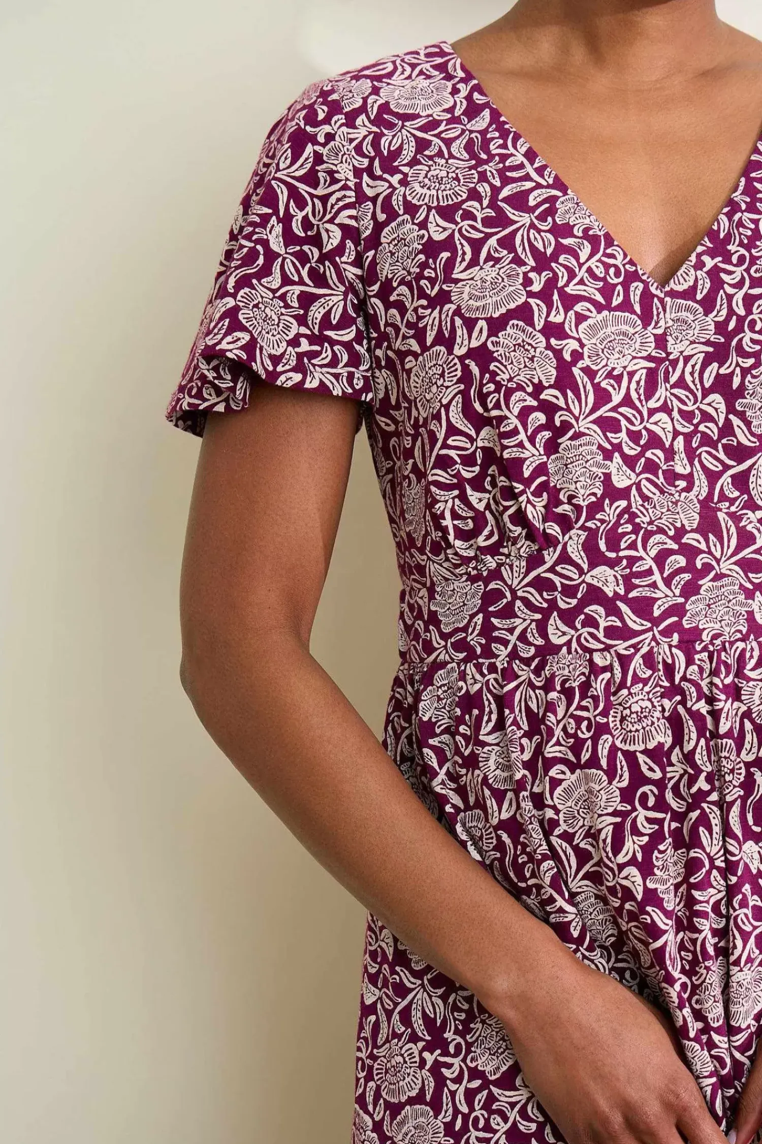 Dresses<Seasalt Cornwall Chateaux Maxi Dress Trailing Woodblock Cassis