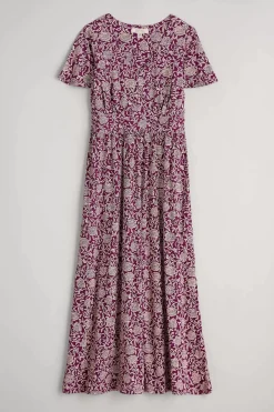 Dresses<Seasalt Cornwall Chateaux Maxi Dress Trailing Woodblock Cassis