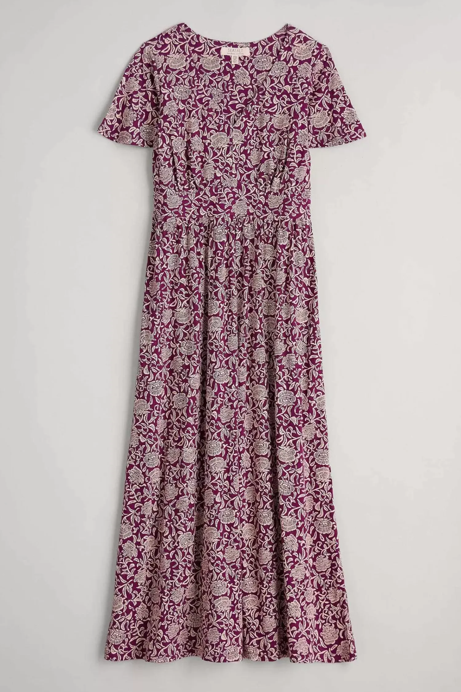 Dresses<Seasalt Cornwall Chateaux Maxi Dress Trailing Woodblock Cassis