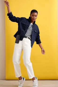 Trousers & Shorts<Seasalt Cornwall Cliff Picnic Straight Leg Jeans Ecru Twill Slub