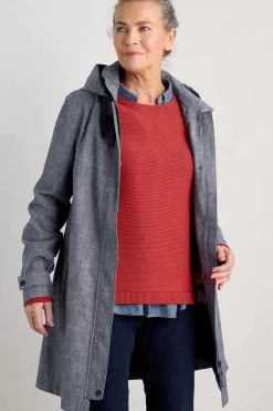 Coats & Jackets<Seasalt Cornwall Cloudburst Waterproof Mac Light Wash Wave