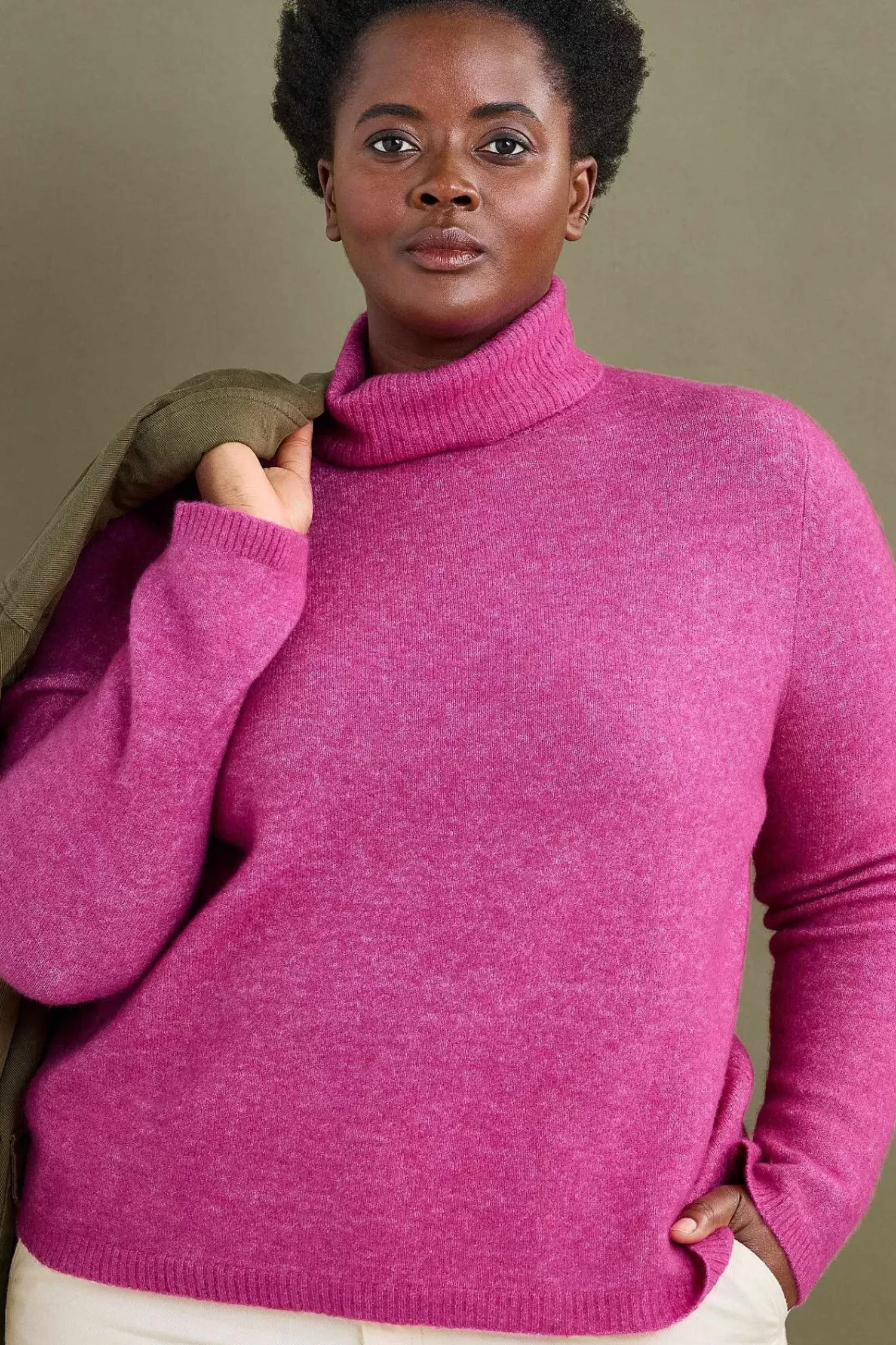 Knitwear<Seasalt Cornwall Cloud Chasing Roll Neck Jumper Crocus