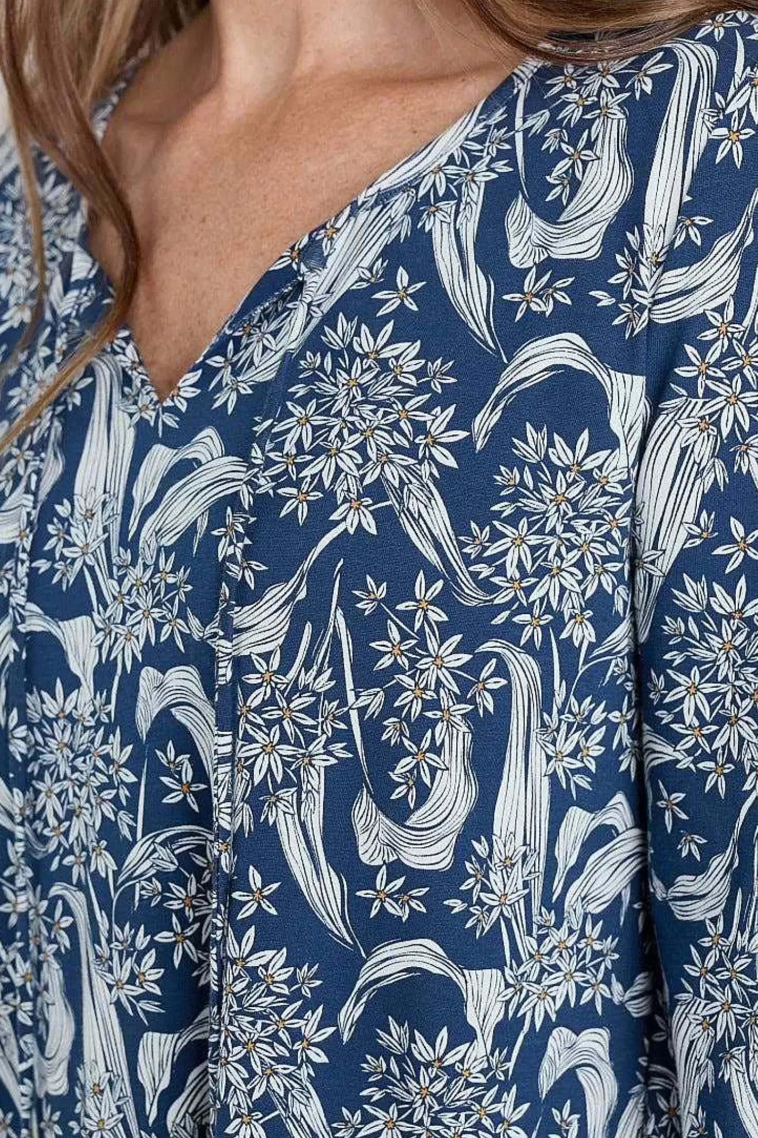 Tunics<Seasalt Cornwall Composition Organic Cotton Jersey Tunic (Gots) Woodland Garlic Marine Chalk