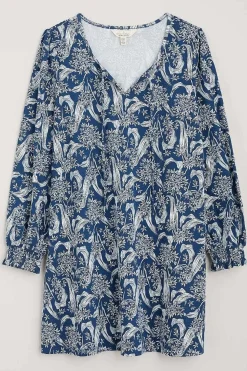 Tunics<Seasalt Cornwall Composition Organic Cotton Jersey Tunic (Gots) Woodland Garlic Marine Chalk
