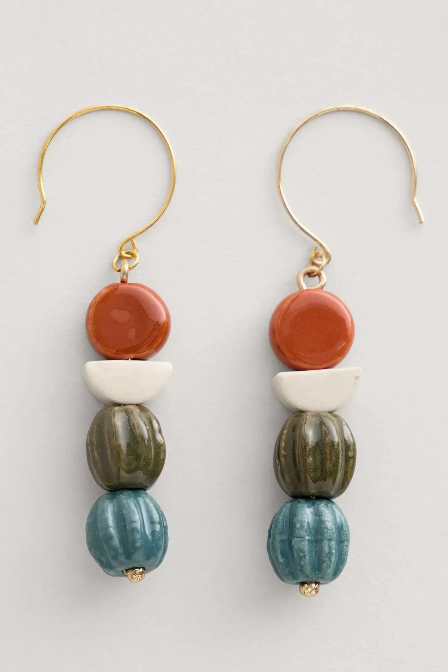 Jewellery<Seasalt Cornwall Conifer Ceramic Drop Earrings Buttercup Mix