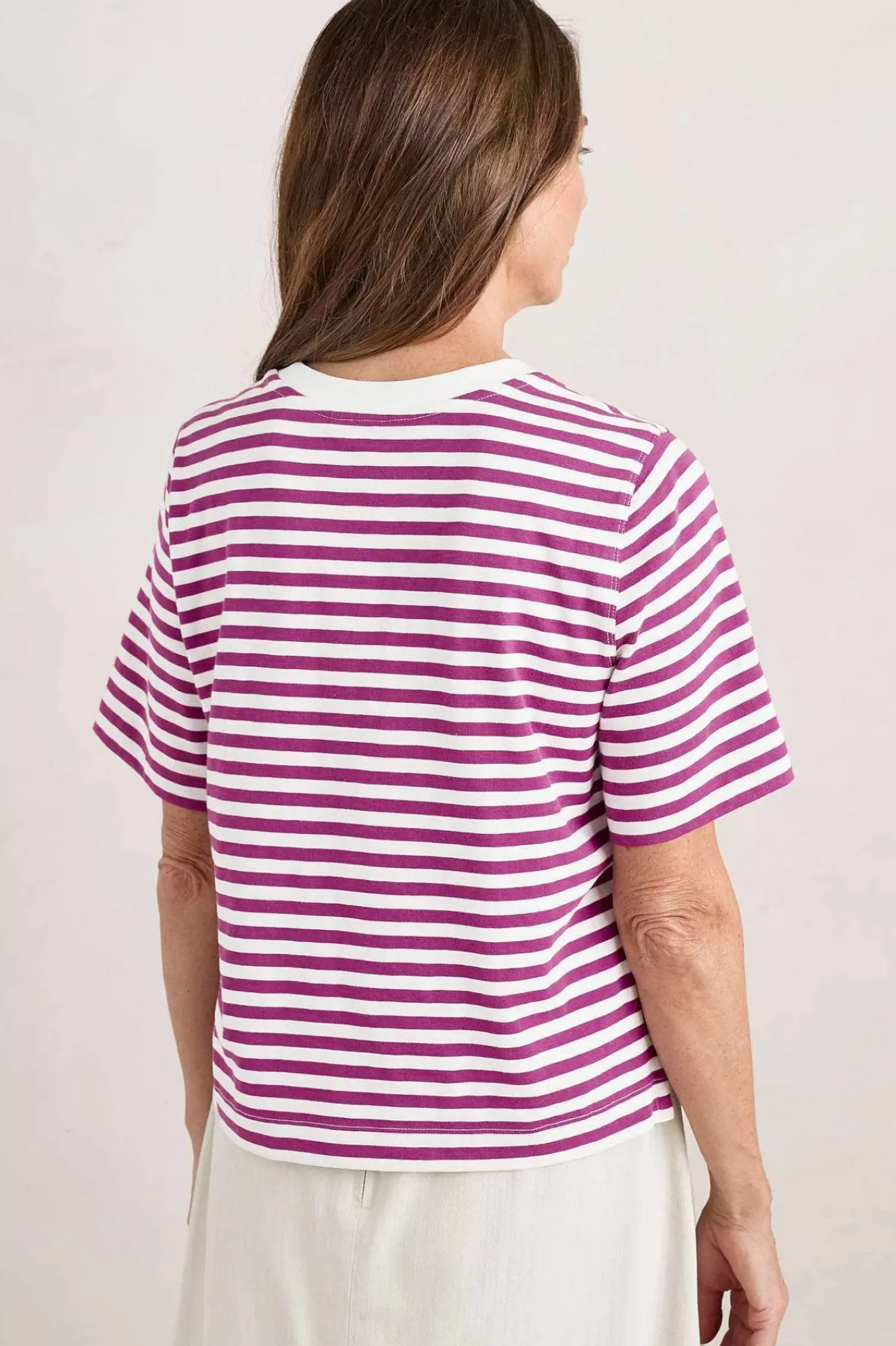 Tops<Seasalt Cornwall Copseland Striped Organic Cotton T-Shirt (Gots) Mini Cornish Chalk Cordial