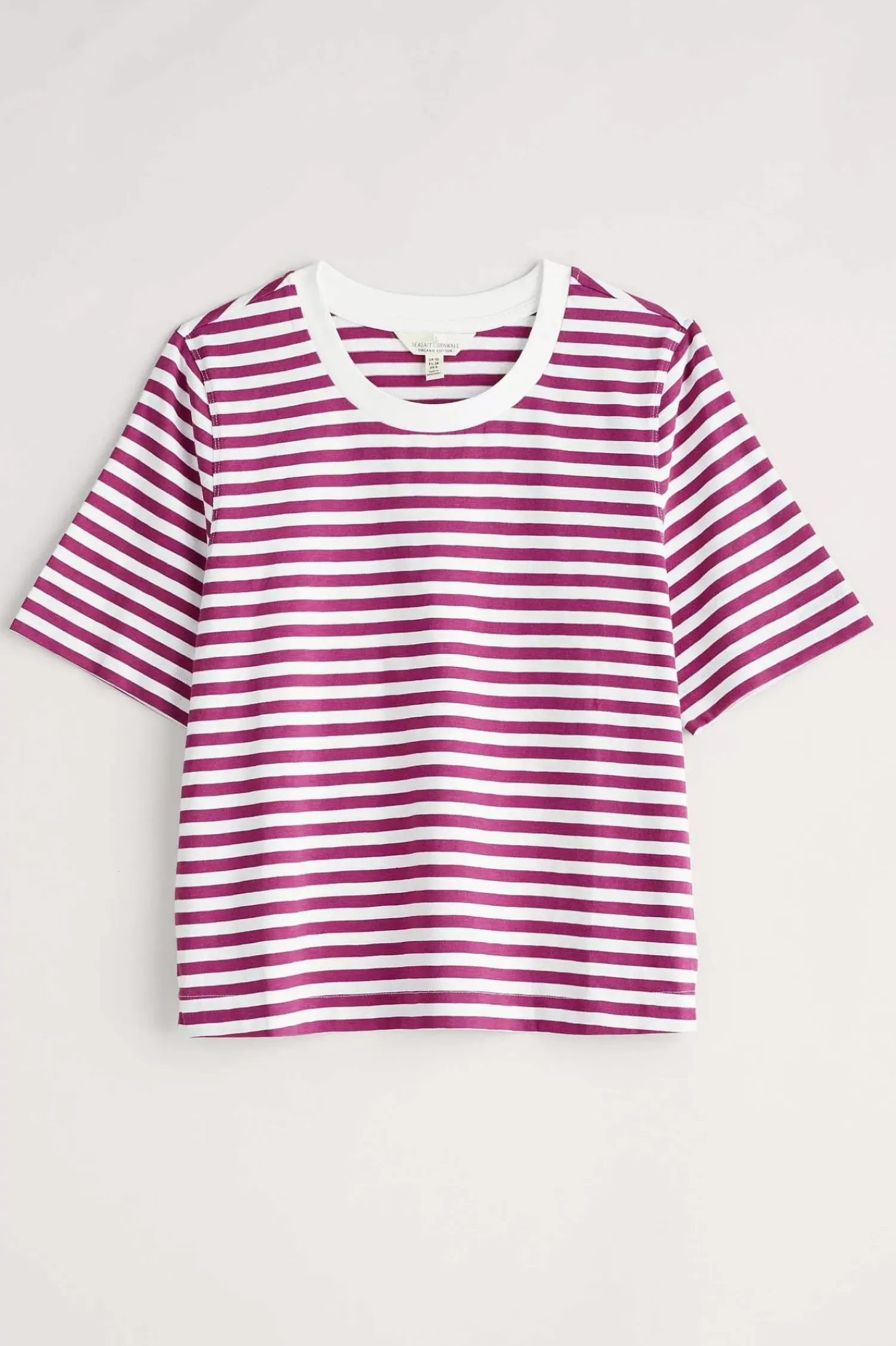 Tops<Seasalt Cornwall Copseland Striped Organic Cotton T-Shirt (Gots) Mini Cornish Chalk Cordial