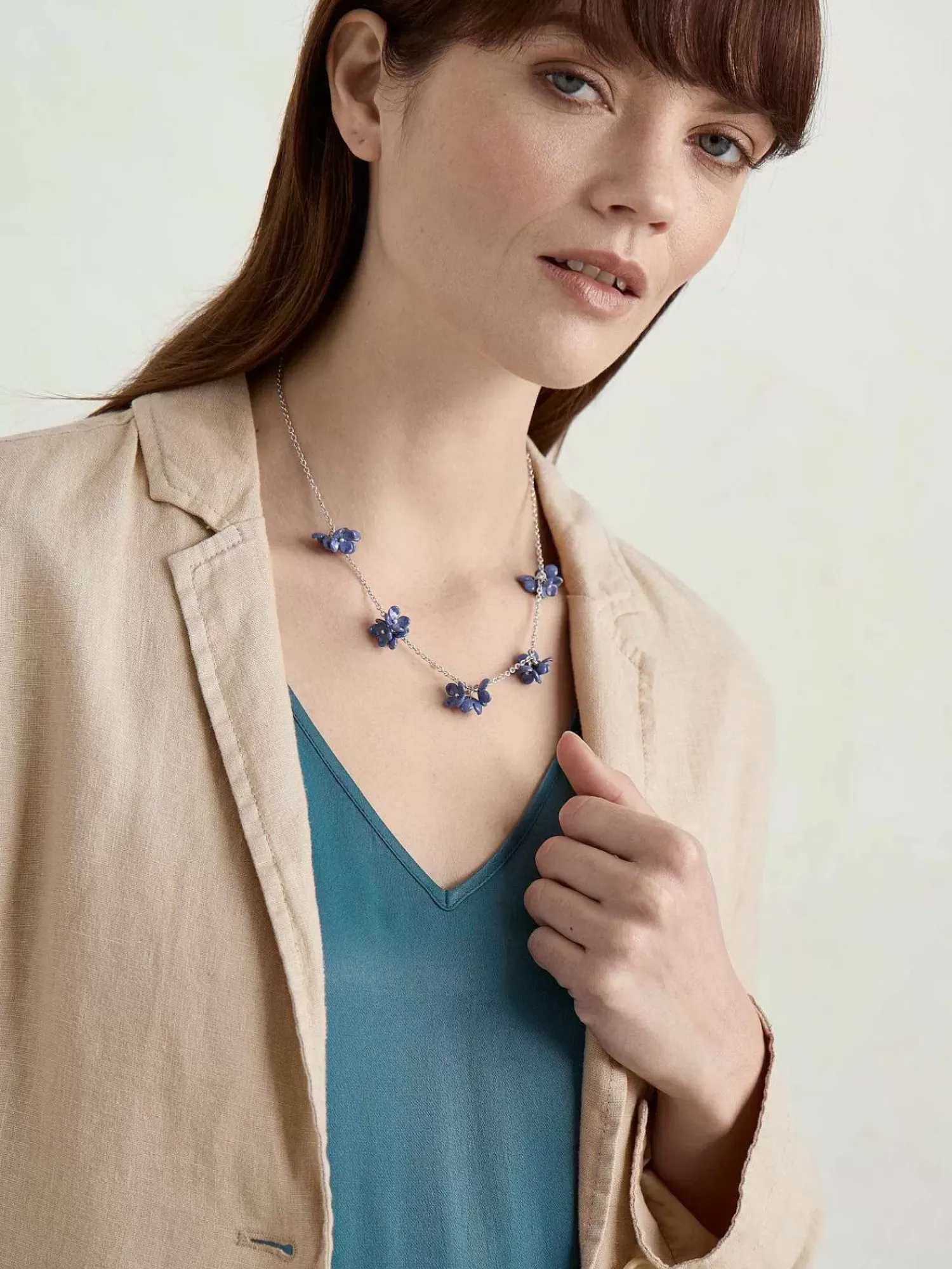 Jewellery<Seasalt Cornwall Corsage Flower Chain Necklace Lupin Mix