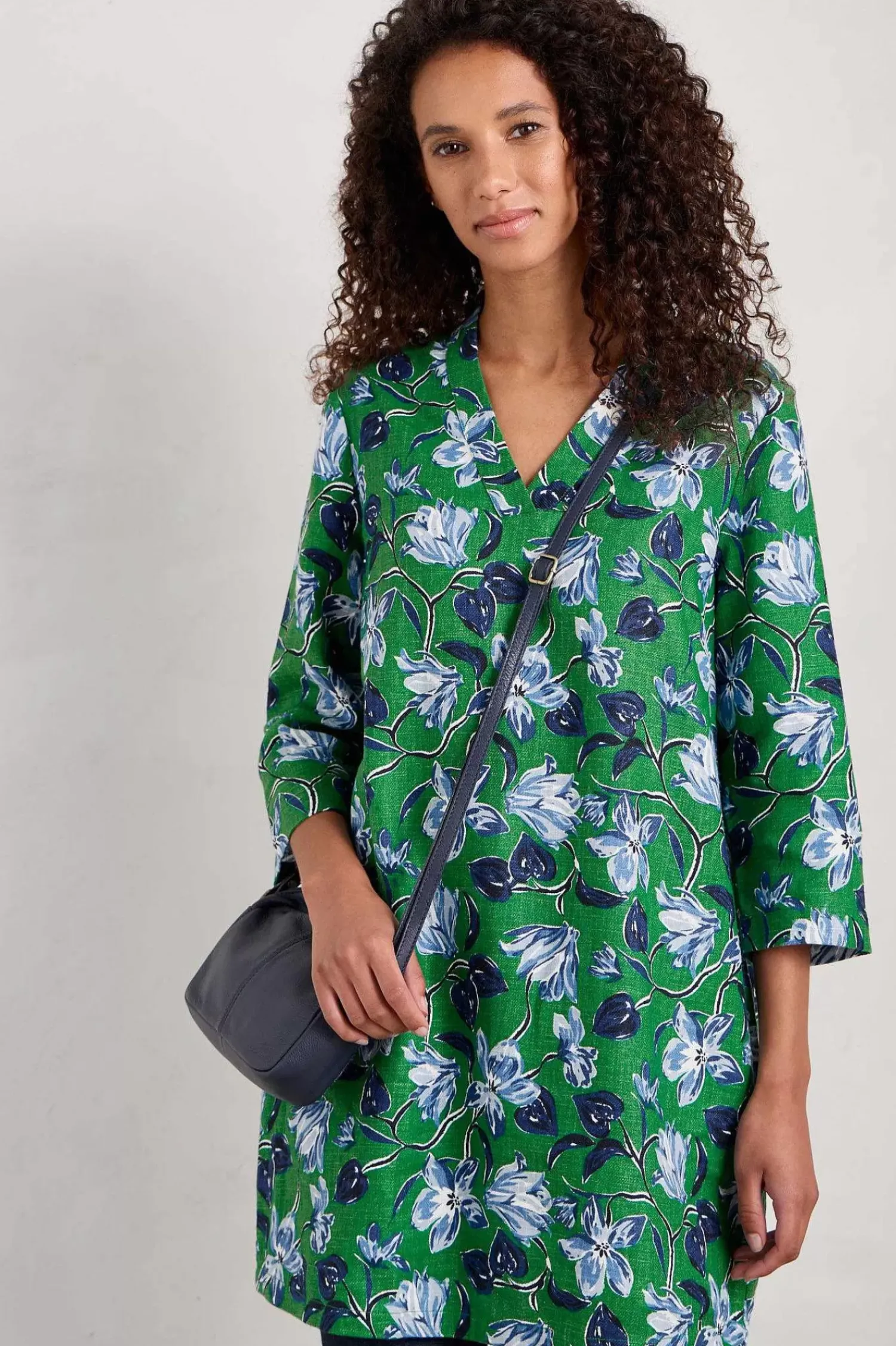 Tunics<Seasalt Cornwall Curves Flow Ramie Tunic Cyclamen Island