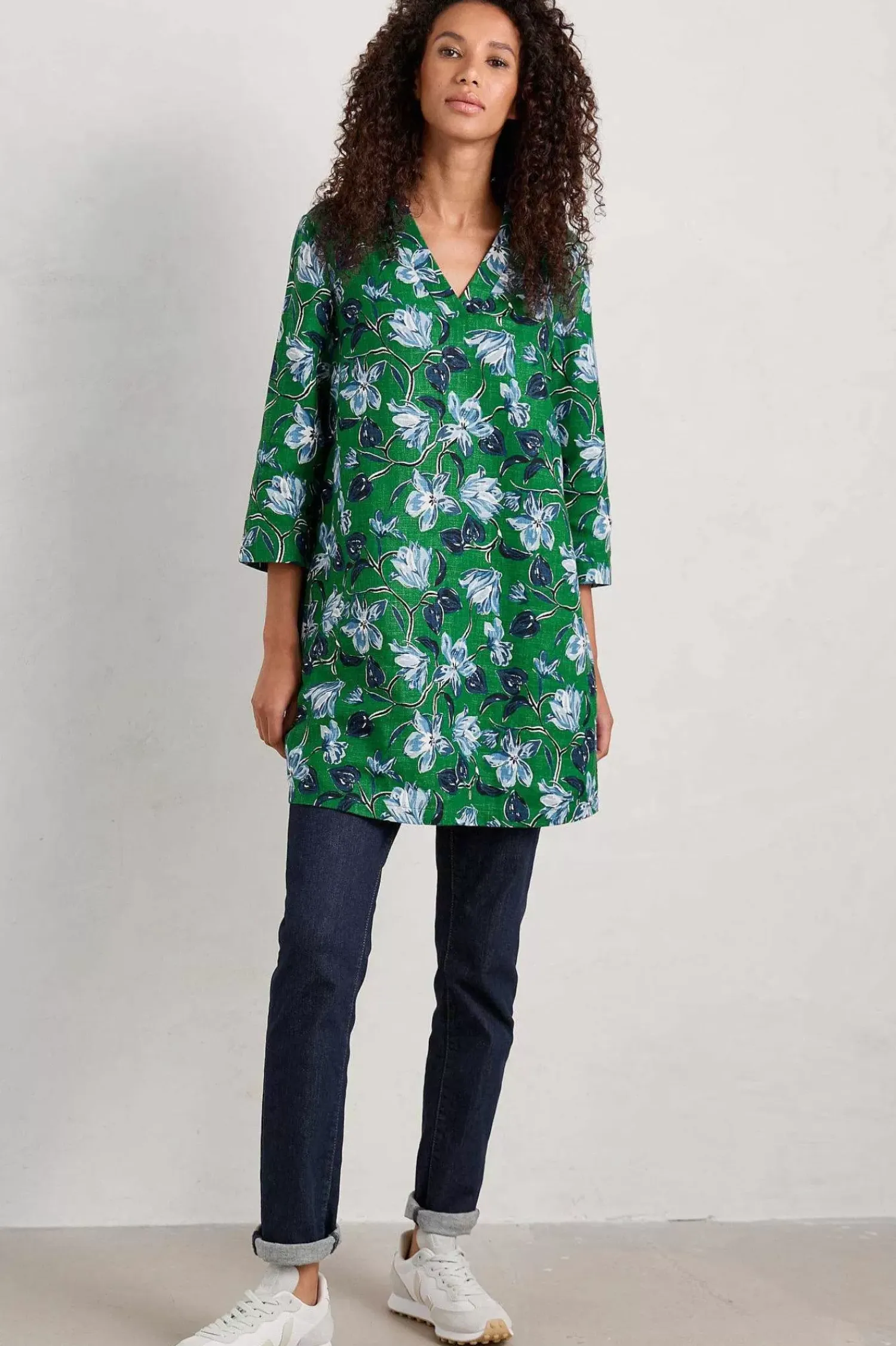 Tunics<Seasalt Cornwall Curves Flow Ramie Tunic Cyclamen Island