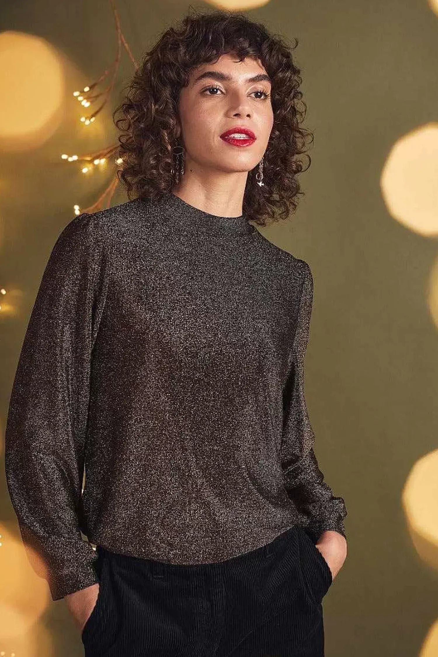 Tops<Seasalt Cornwall Dawn Point Sparkly Top Rosehip