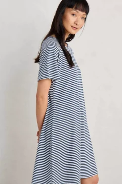 Nightwear<Seasalt Cornwall Day Star Jersey Nightdress Canvas Yacht Chalk