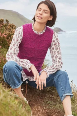 Knitwear<Seasalt Cornwall Doe Path Knitted Vest Cordial