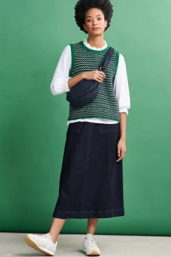 Skirts<Seasalt Cornwall Dusk Journey Skirt Inkwell Overdye Tide