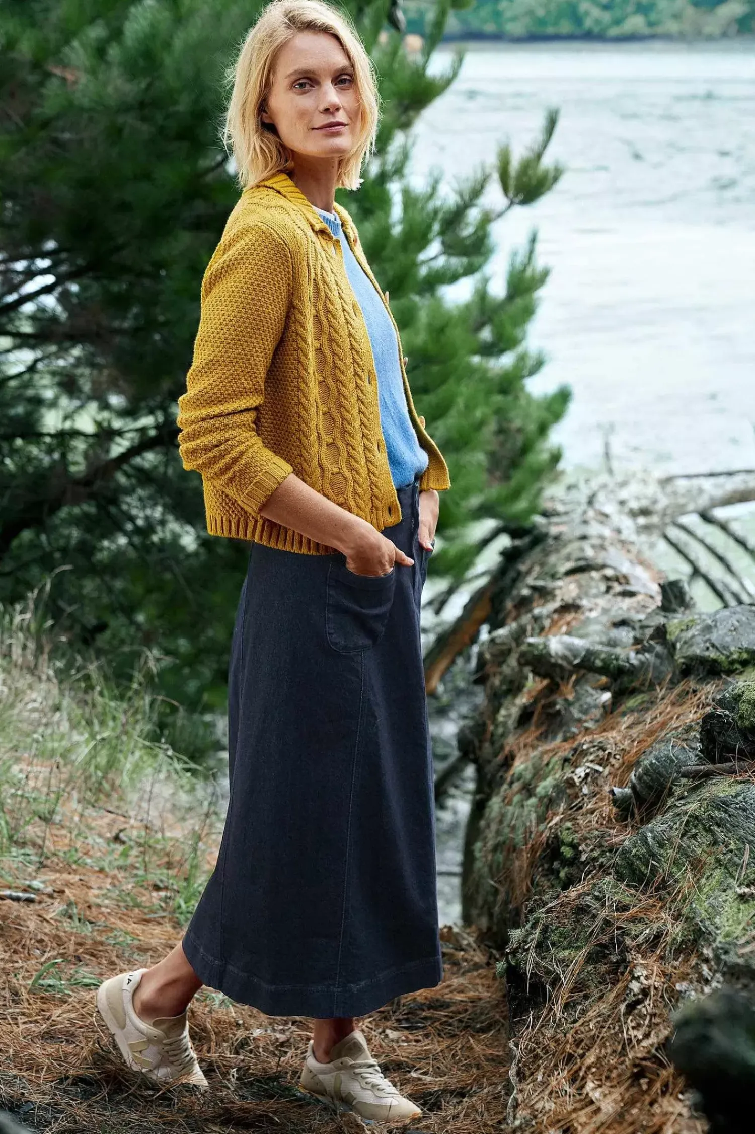 Skirts<Seasalt Cornwall Dusk Journey Skirt Inkwell Overdye Tide