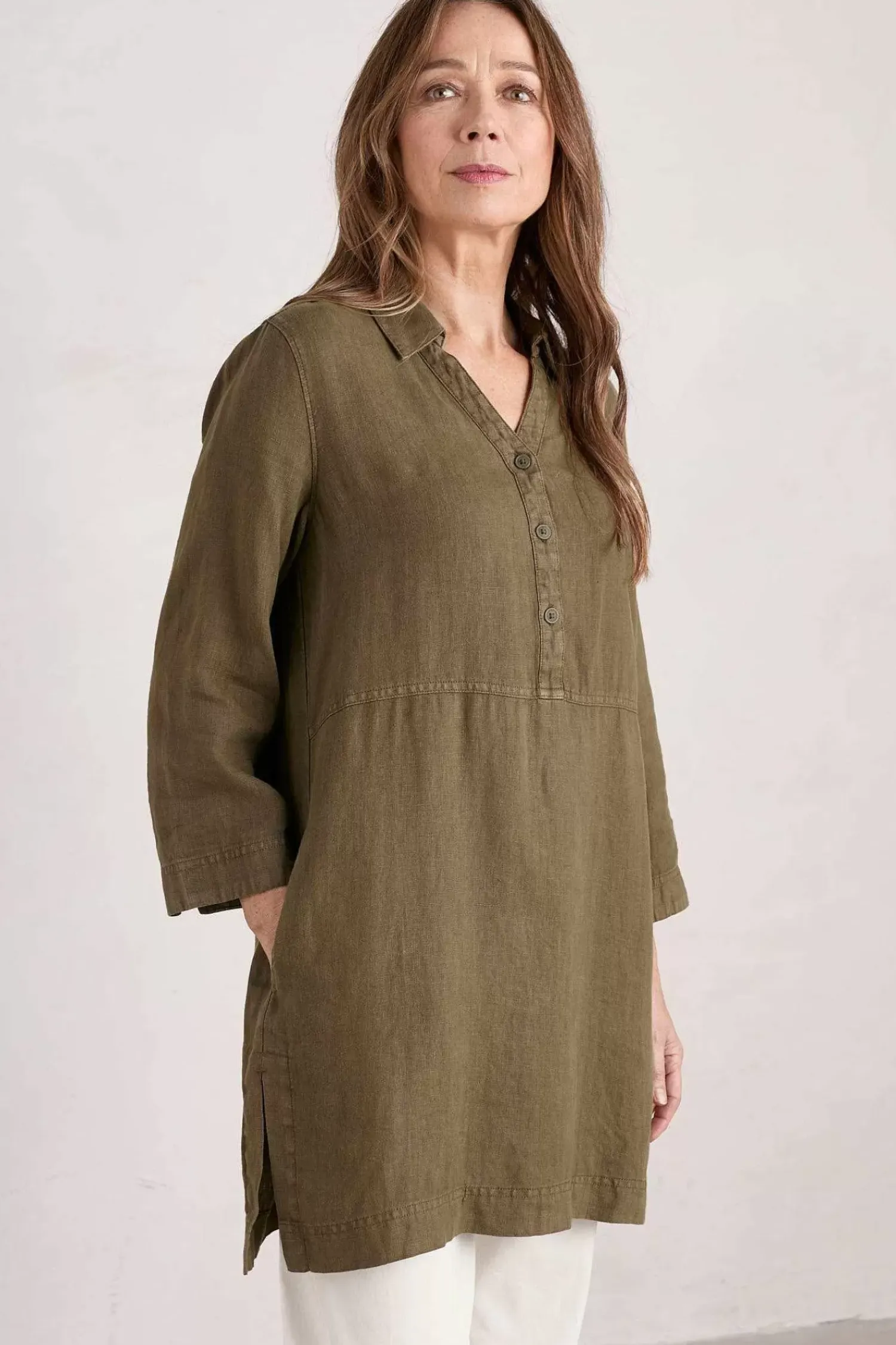 Tunics<Seasalt Cornwall Early Sun Linen Tunic Laurel