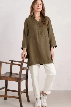 Tunics<Seasalt Cornwall Early Sun Linen Tunic Laurel