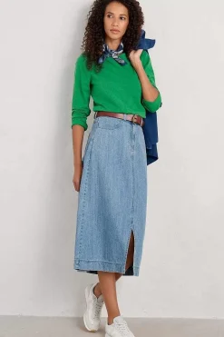 Tops<Seasalt Cornwall Easel Long Sleeve Jersey Top (Gots) Island