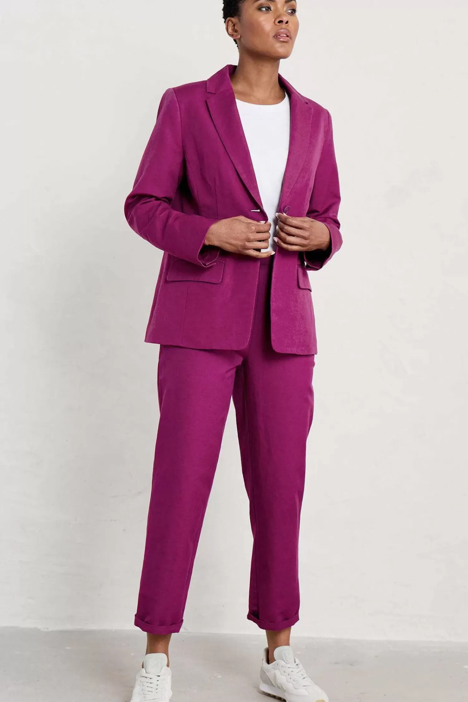 Coats & Jackets<Seasalt Cornwall Erica Linen Blend Blazer Cassis