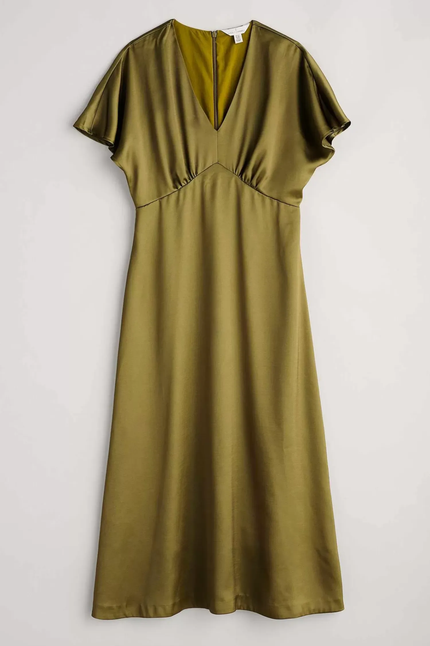 Dresses<Seasalt Cornwall Evenglow Satin Dress Fern Moss