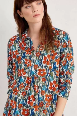 Tunics<Seasalt Cornwall Fal Water Printed Tunic Marsh Marigold Chalk