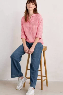 Tops<Seasalt Cornwall Farsight Cotton Shirt Forrabury Stitches Tomato