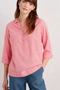 Tops<Seasalt Cornwall Farsight Cotton Shirt Forrabury Stitches Tomato