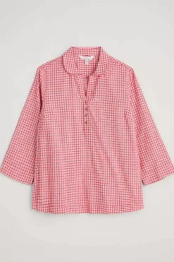 Tops<Seasalt Cornwall Farsight Cotton Shirt Forrabury Stitches Tomato