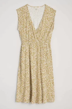 Dresses<Seasalt Cornwall Faye Sleeveless Mock Wrap Dress Hedge Mark Ditsy Pear