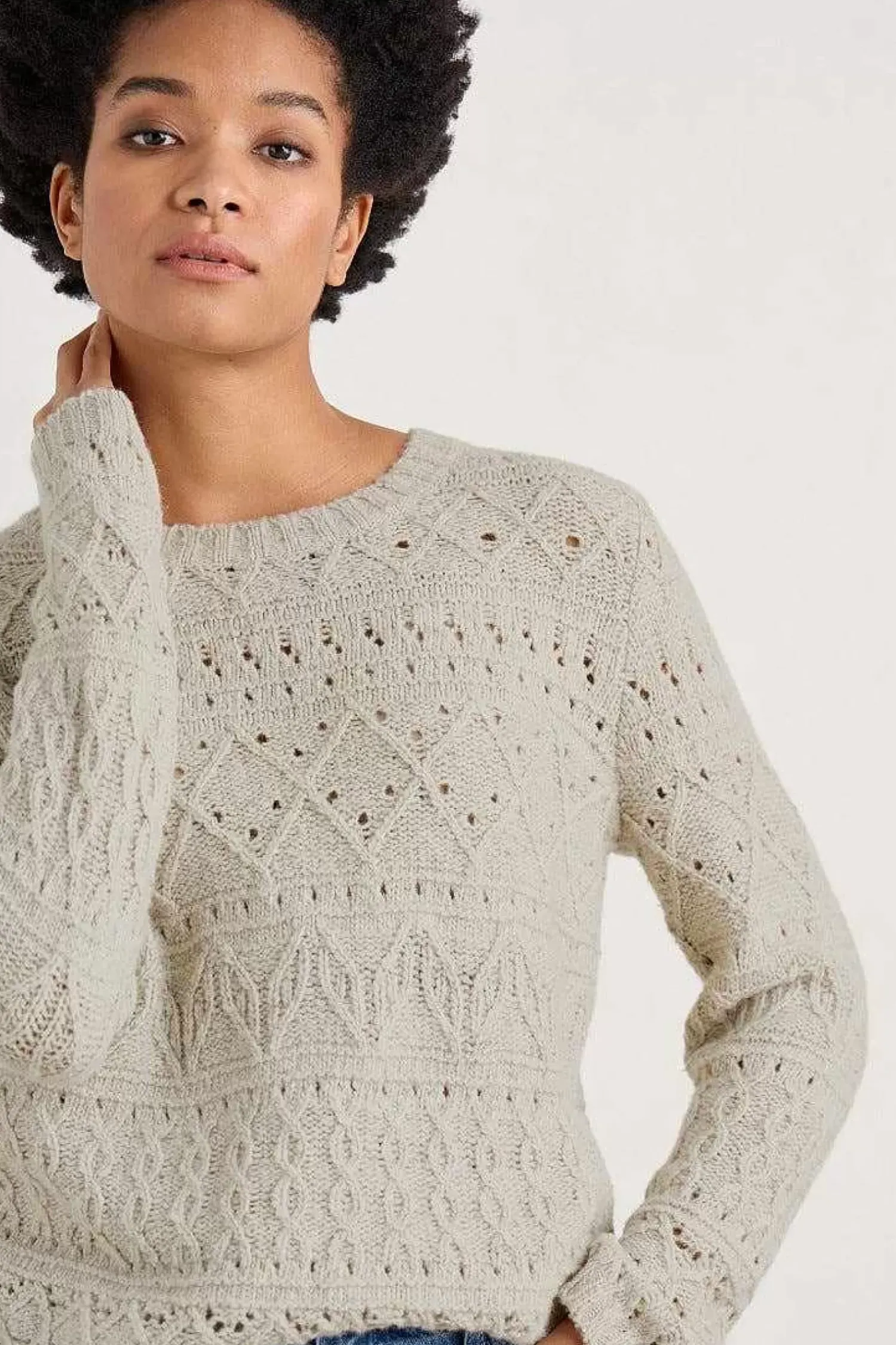 Knitwear<Seasalt Cornwall Feock Merino Blend Jumper Aran