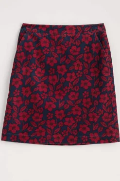 Skirts<Seasalt Cornwall Ferry Crossing Needlecord Skirt Collaged Rose Maritime Jam