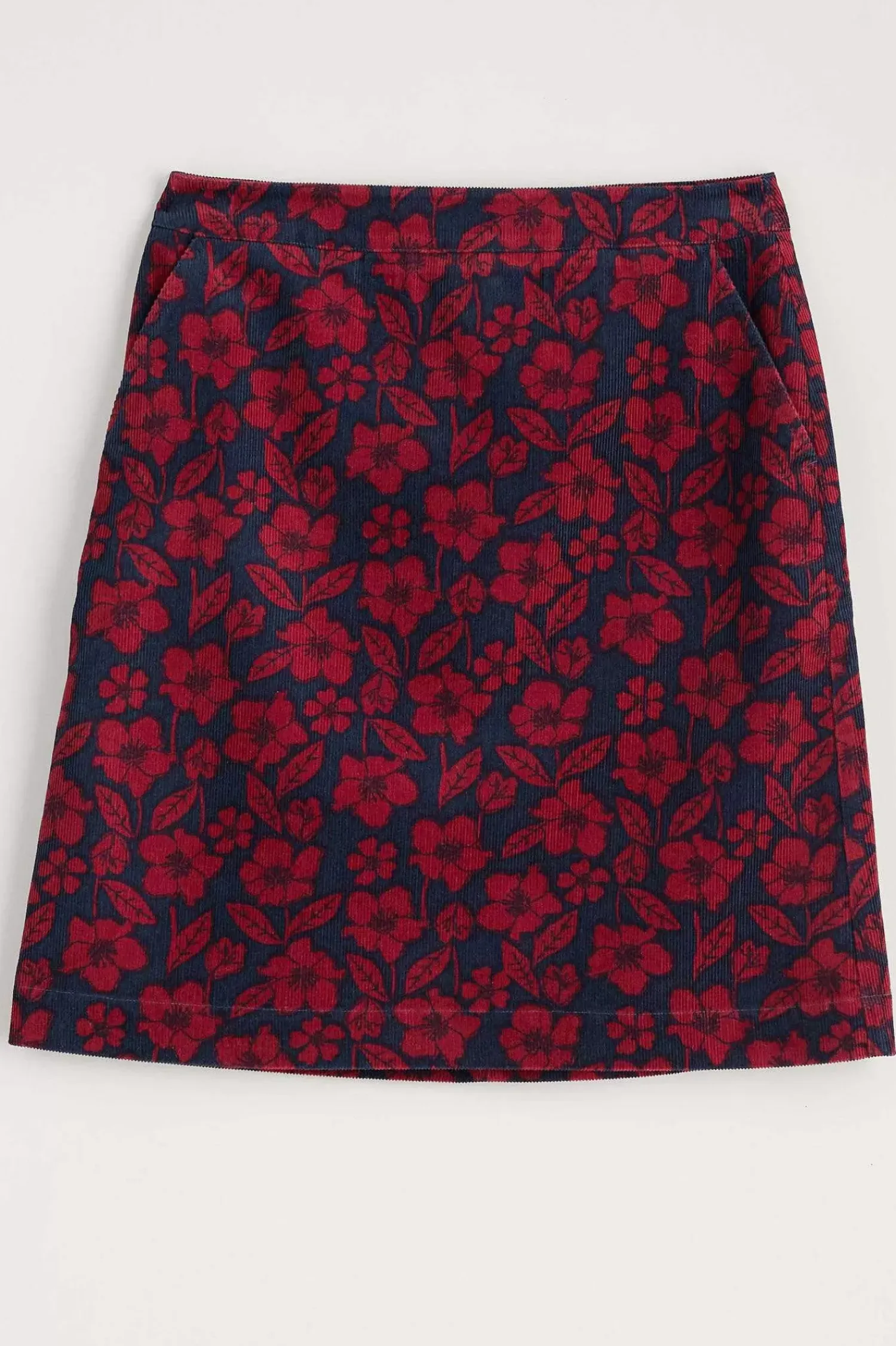 Skirts<Seasalt Cornwall Ferry Crossing Needlecord Skirt Collaged Rose Maritime Jam
